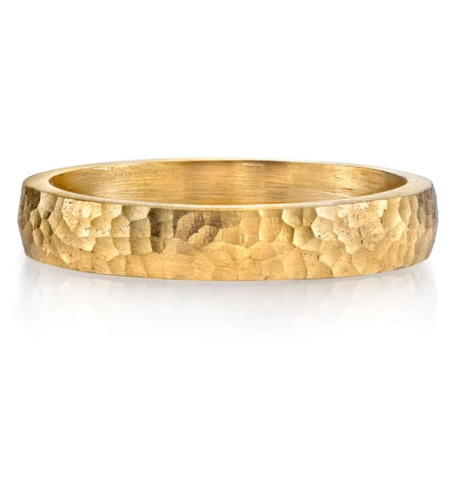 Hammered Finish Wedding Band