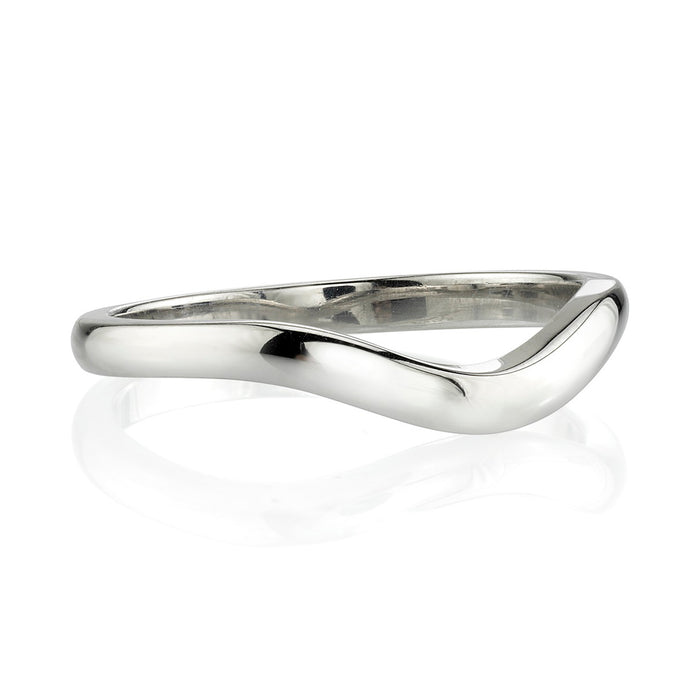 Platinum Grace Curved Wedding Band