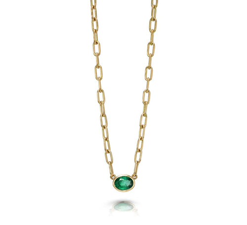 Emerald Pendant Necklace