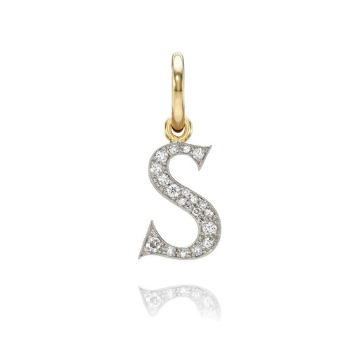 Small Letter 'S' Diamond Charm