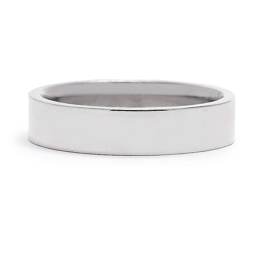 Walker Flat Wedding Band in Platinum