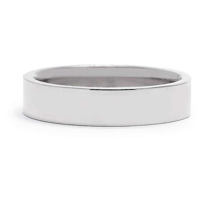 Walker Flat Wedding Band in Platinum