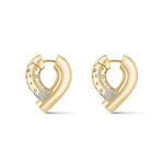 Pavé Diamond Oera Hoop Earrings