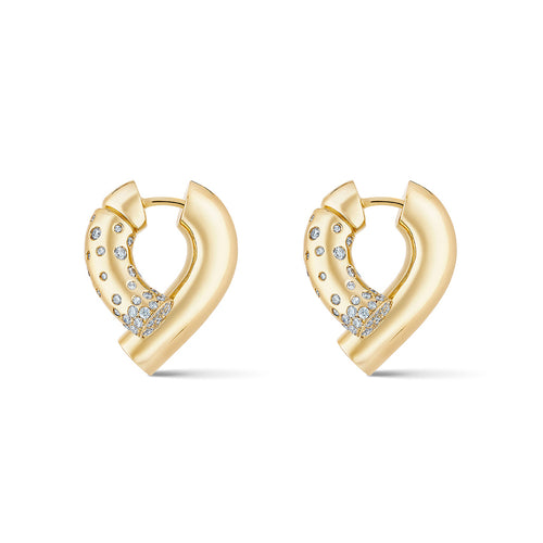 Pavé Diamond Oera Hoop Earrings