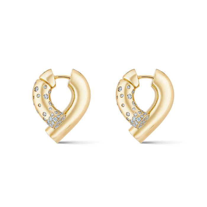 Pavé Diamond Oera Hoop Earrings