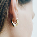 Pavé Diamond Oera Hoop Earrings