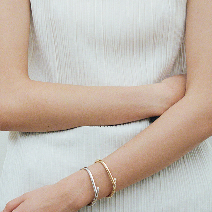 Pavé Diamond 18k Yellow Gold Oera Bracelet