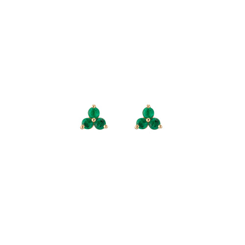 3-Stone Stud Earrings