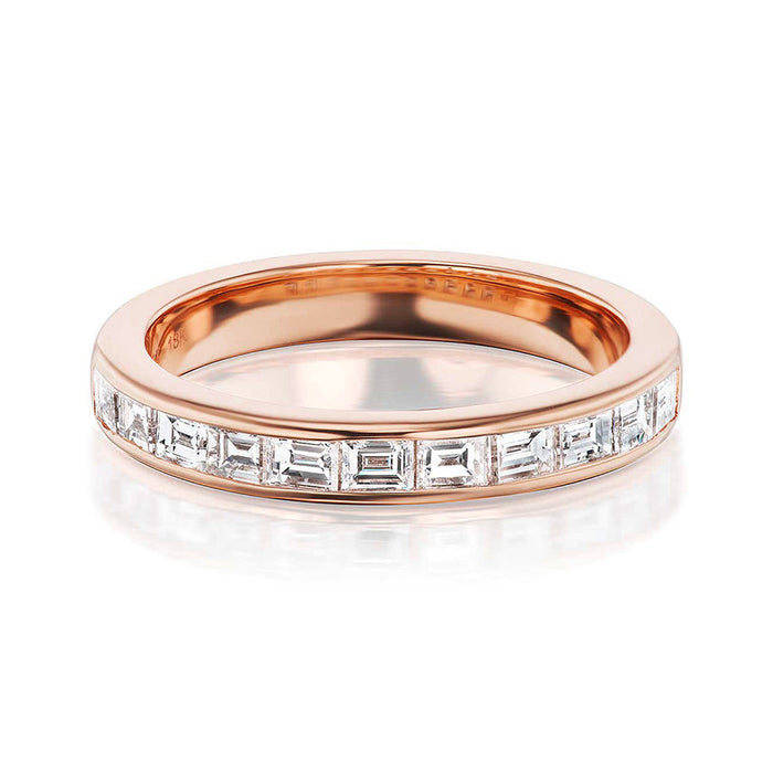 Vandam Half Diamond Eternity Wedding Band