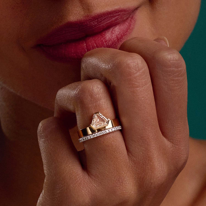 Monolith 1.27ct Shield Cut Diamond Engagement Ring