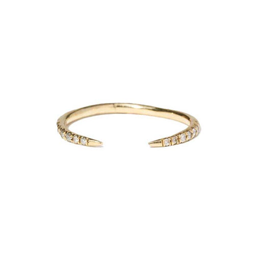 Open Slice Diamond Micropavé Band
