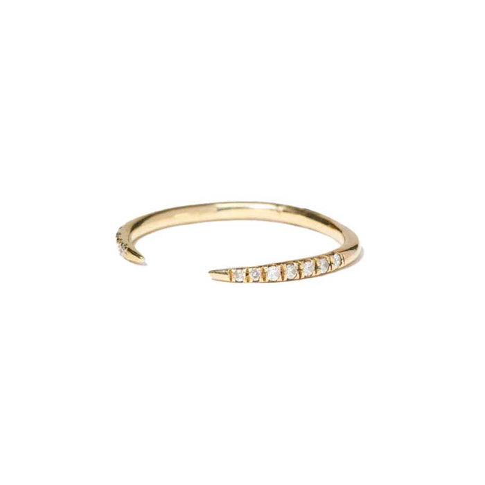 Open Slice Diamond Micropavé Band