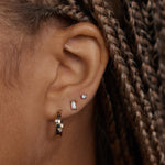 Diamond Bove Hoop Earring