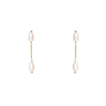 Short Pearl Shower Earring Studs