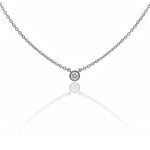 Petite Diamond Bezel Pendant Necklace