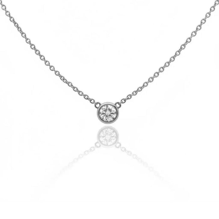 Diamond Bezel Pendant Necklace