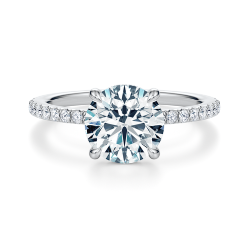 Baxter Pavé Hidden Halo Engagement Ring Setting