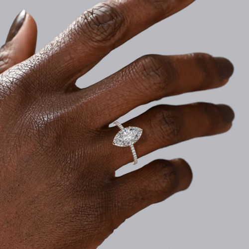 Essex Pavé Halo Engagement Ring Setting Image 2