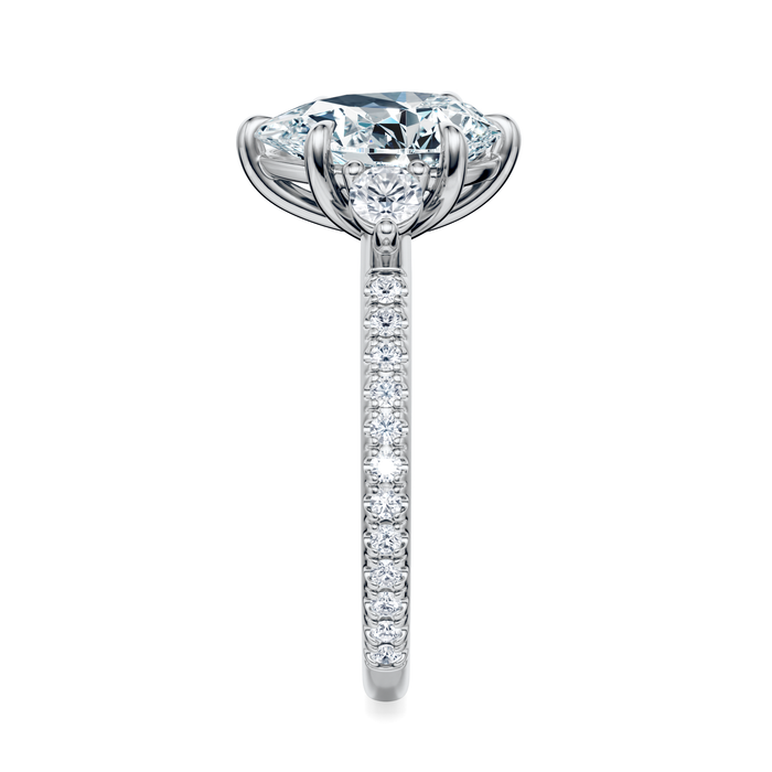 Petite Elizabeth Pavé Engagement Ring Setting