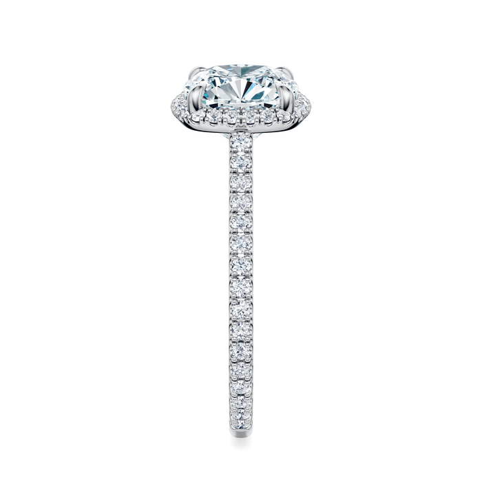 Essex Pavé Halo Engagement Ring Setting