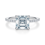 Baxter Pavé Hidden Halo Engagement Ring Setting