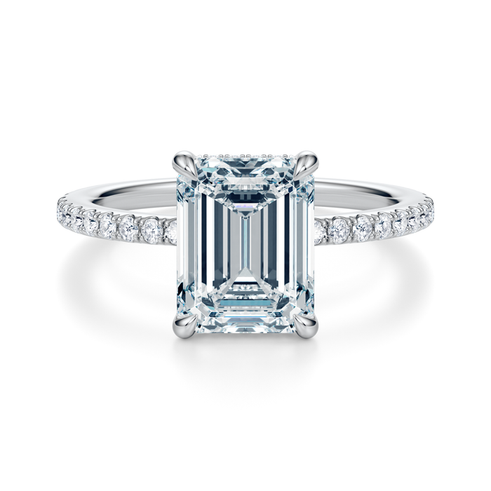 Baxter Pavé Hidden Halo Engagement Ring Setting
