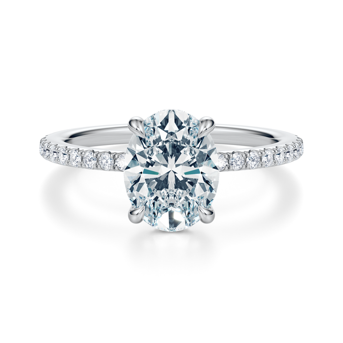 Baxter Pavé Hidden Halo Engagement Ring Setting