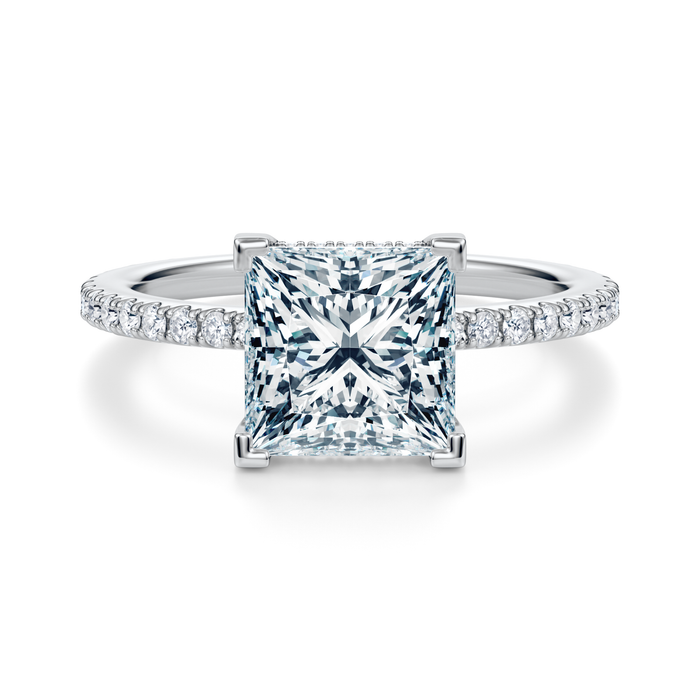 Baxter Pavé Hidden Halo Engagement Ring Setting