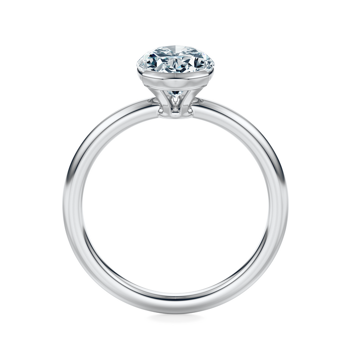 Ludlow Half Bezel Engagement Ring Setting