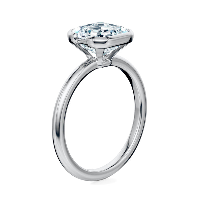 Ludlow Half Bezel Engagement Ring Setting