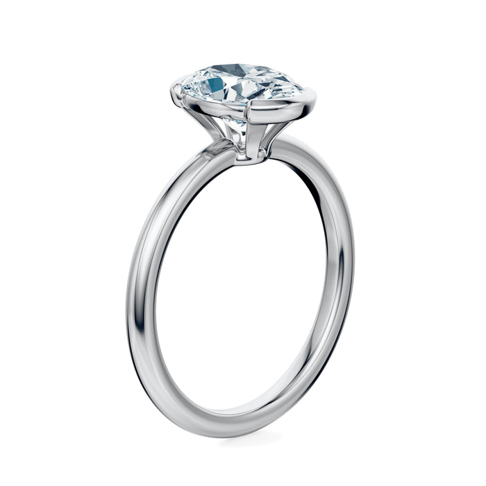 Ludlow Half Bezel Engagement Ring Setting