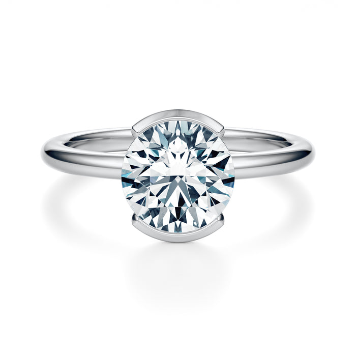 Ludlow Half Bezel Engagement Ring Setting
