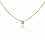 Petite Diamond Bezel Pendant Necklace
