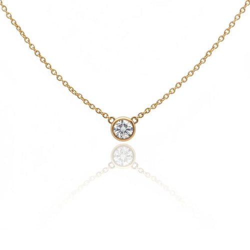 Diamond Bezel Pendant Necklace