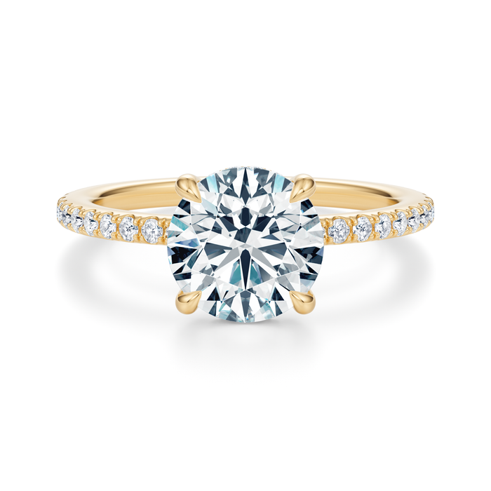 Baxter Pavé Hidden Halo Engagement Ring Setting