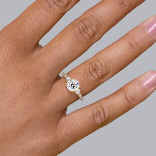 Petite Elizabeth Pavé Engagement Ring Setting Image 2