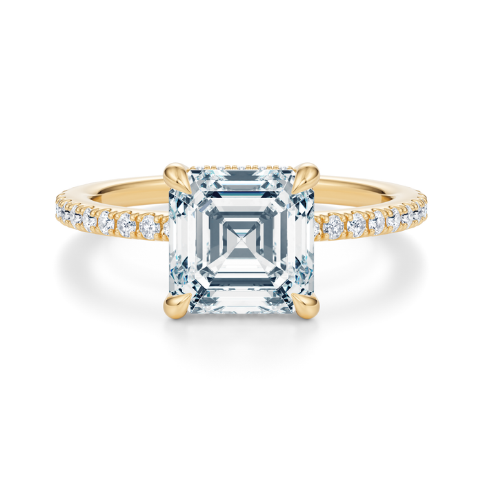 Baxter Pavé Hidden Halo Engagement Ring Setting
