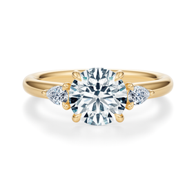 Ann Three-Stone Diamond Engagement Ring Setting