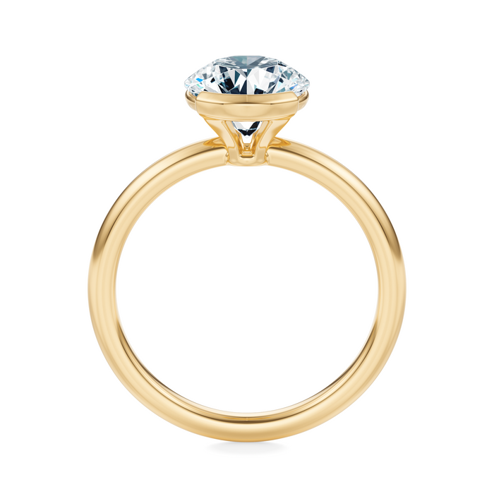 Ludlow Half Bezel Engagement Ring Setting