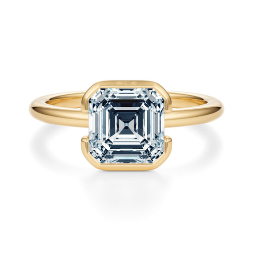 Ludlow Half Bezel Engagement Ring Setting