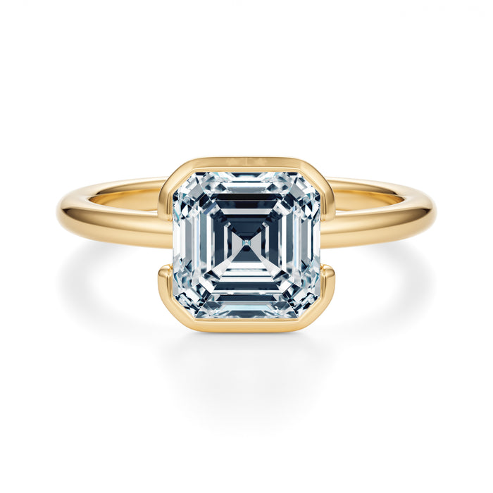 Ludlow Half Bezel Engagement Ring Setting
