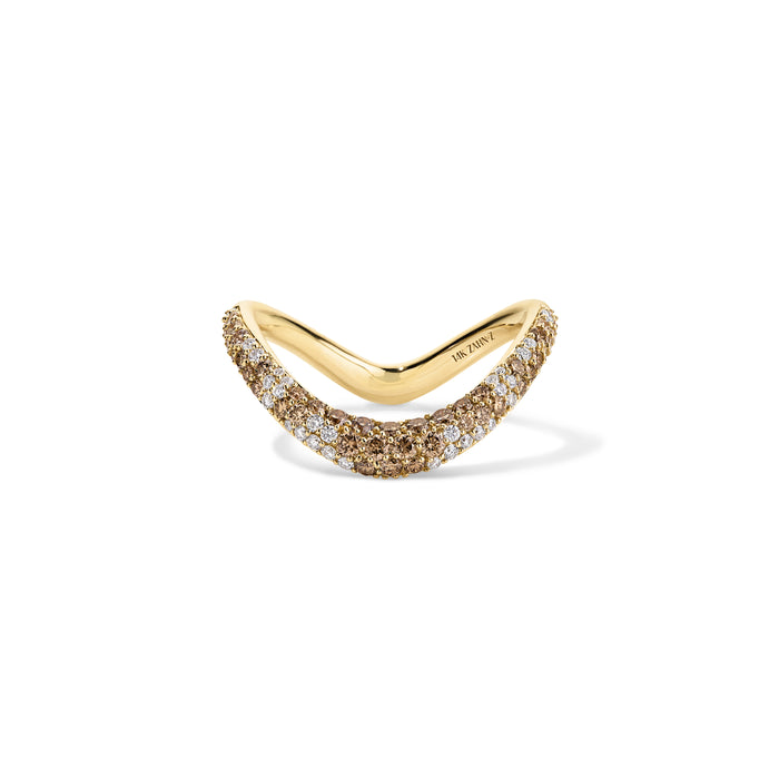 Champagne Diamond Shadow Band