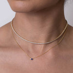 Sapphire & Diamond Necklace