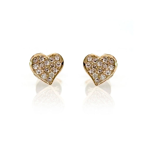 Diamond Heart Studs