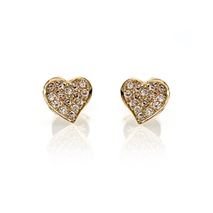 Diamond Heart Studs