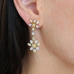 Yellow & White Diamond Earrings