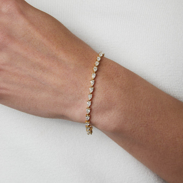 Pear Diamond Tennis Bracelet