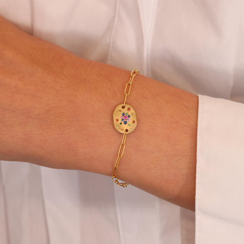 Scattered Rainbow Sapphire Bracelet Image 2