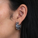 Blue Sapphire Masterpiece French Cut Clutch Earrings
