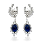 Sapphire and Diamond Statement Earrings